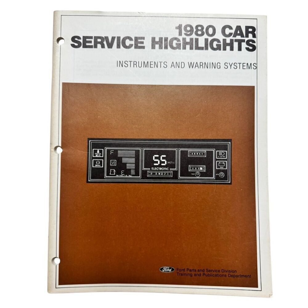 1980 Ford Instruments & Wiring Features Factory Shop Car Service Highlights